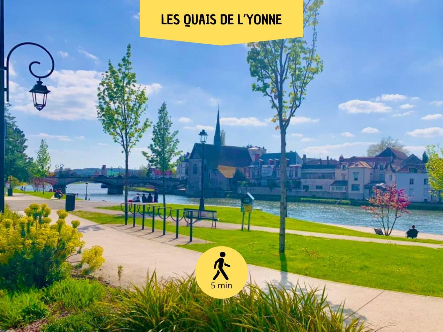 Le Subtil - Keys - Elegance & Confort - 2 Separees - Lit Queen Size - Smart Tv Netflix - Entre Gare & Centre - A 1h De Paris - Wifi Fibre - Check-in Autonome Appartement Sens