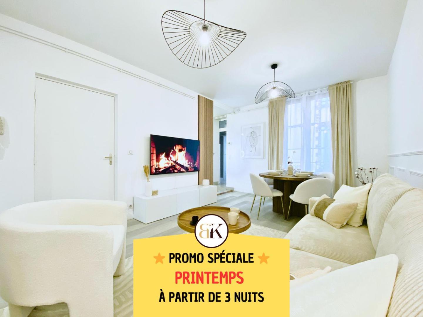 Le Subtil - Keys - Elegance & Confort - 2 Separees - Lit Queen Size - Smart Tv Netflix - Entre Gare & Centre - A 1h De Paris - Wifi Fibre - Check-in Autonome